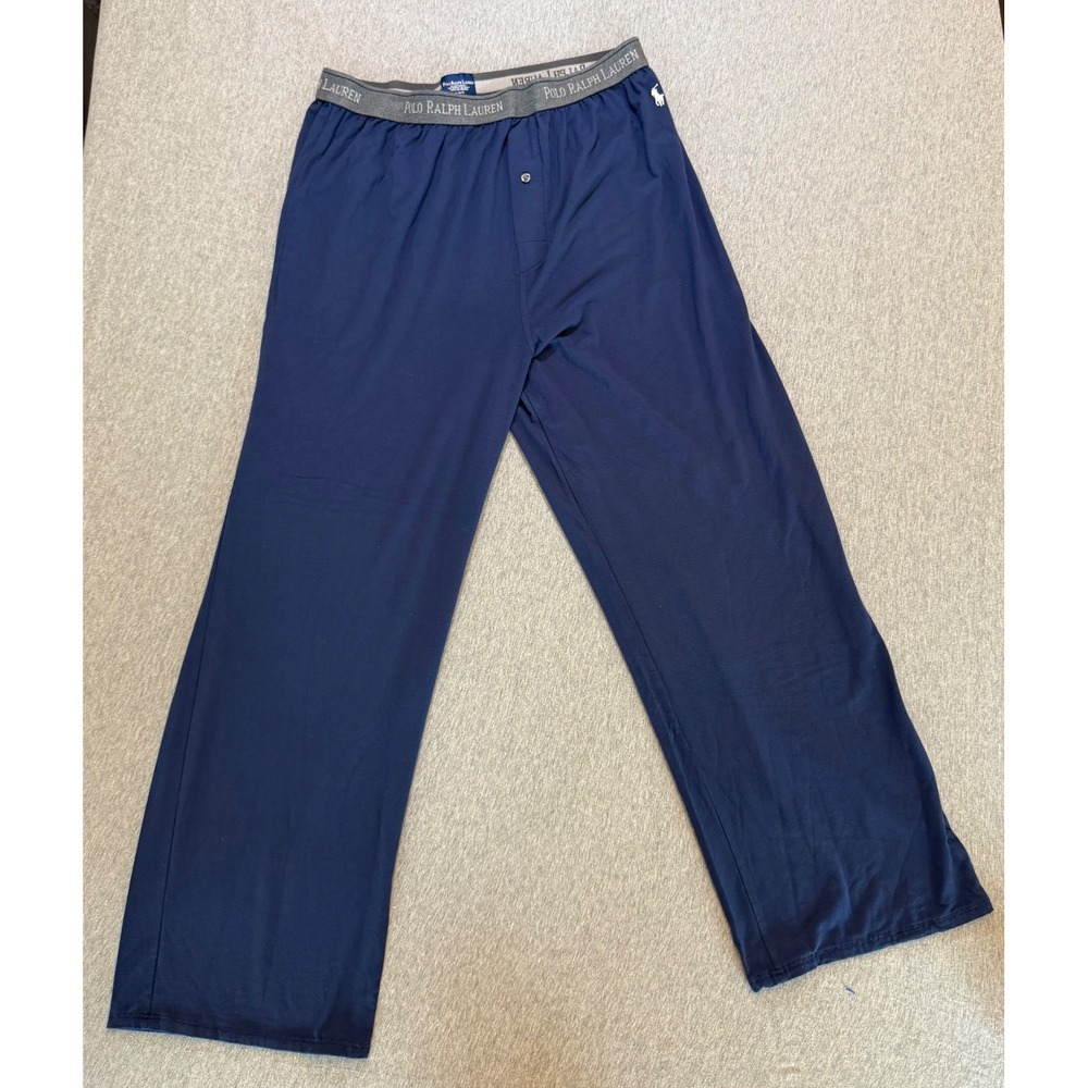 Polo Ralph Lauren Mens Navy Blue Modal Blend Sleepwear Lounge Pants Large